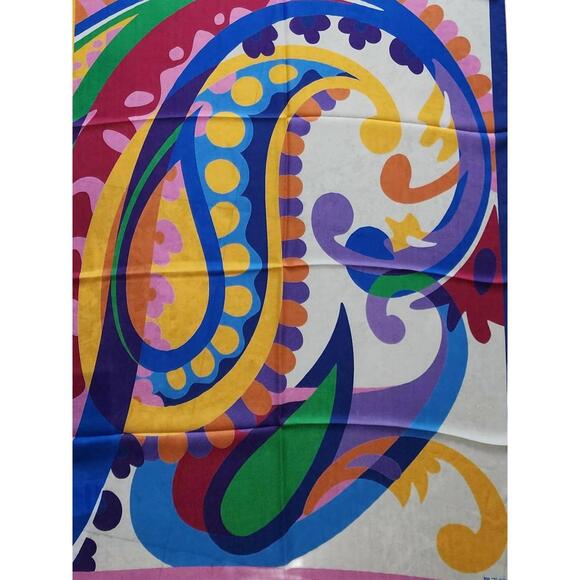 NEW ETRO women's paisley & floral print silk blend sheer scarf in multicolor - Picture 2 of 2